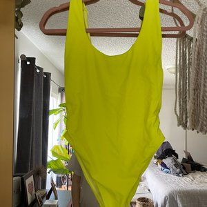 Neon Yellow Aerie American Eagle One Piece Swim